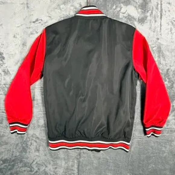 Tommy Hilfiger Red Black Letterman Jacket Size 16 18 Varsity Style - Picture 2 of 8